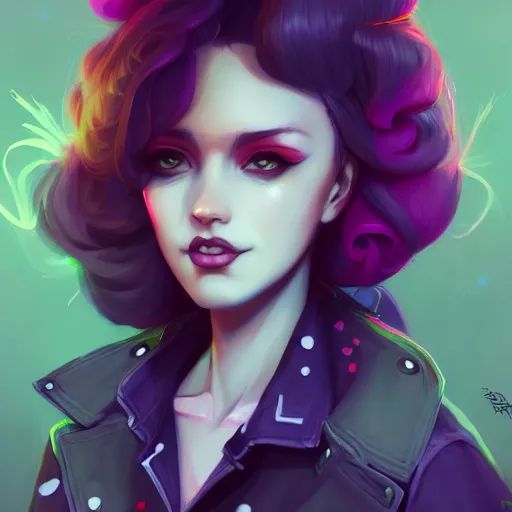 Image similar to a portrait of a beautiful punkrock girl, art by lois van baarle and loish and ross tran and rossdraws and sam yang and samdoesarts and artgerm, digital art, highly detailed, intricate, sharp focus, Trending on Artstation HQ, deviantart, unreal engine 5, 4K UHD image