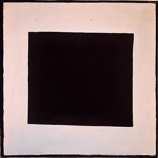 Image similar to a painting of a black square, by Kazimir Malevich