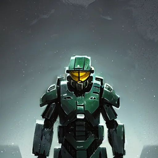 Prompt: Master Chief sadness, Greg Rutkowski