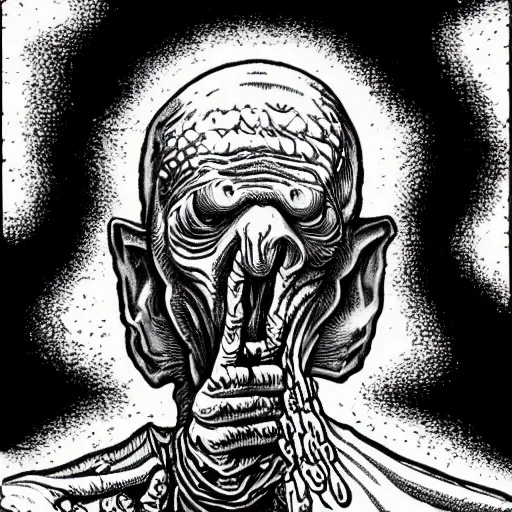 Image similar to fire lord squidward breathing fire out of his mouth, art by virgil finlay, highly detailed, 8 k, trending on artstation