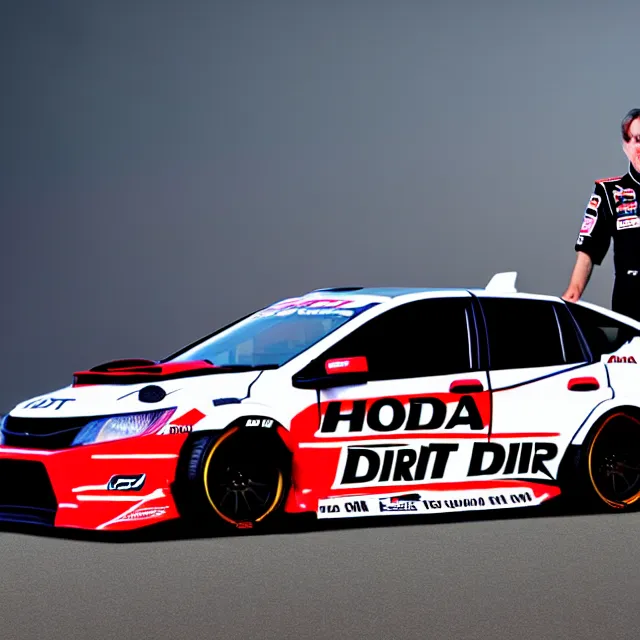 Prompt: a photo of bob lazar standing by honda civic drift spec car, cinematic lighting, detailed symmetrical face, photorealistic, highly detailed