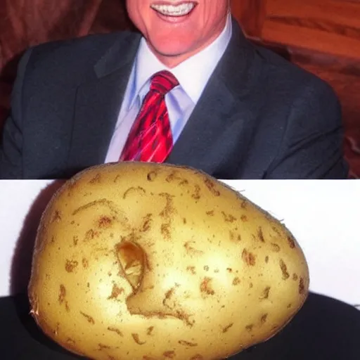 Image similar to a potato that looks like Bill Clinton