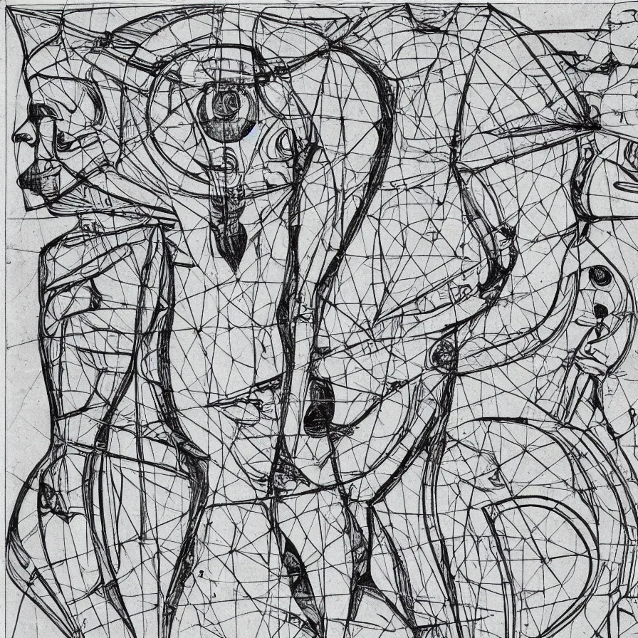 Image similar to the geometry of human body as seen in an ancient alien book