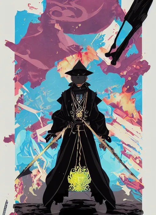 Image similar to final fantasy black mage by sachin teng x supreme : 7 dripped out, stylish, designer, ether, asymmetrical, matte painting, geometric shapes, hard edges, graffiti, street art, masterpiece, impressive detail : 7