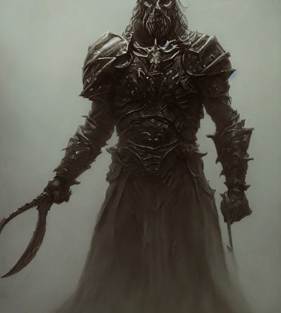 Image similar to king of the storm concept, beksinski, age of sigma art, frank franzetta, ruan jia, dark soul armor concept, trending on artstation, wayne barlowe, adrian smith fantasy art, elden ring art, the hobbit art, lord of the ring art, infinity blade armor