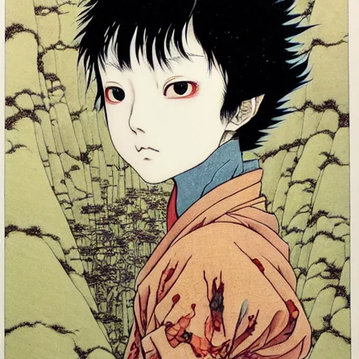 Image similar to prompt : portrait of fantasy character painted in miyazaki color style drawn by katsuhiro otomo and takato yamamoto, inspired by fables, china doll face, smooth face feature, intricate oil painting, high detail, sharp high detail, manga and anime 2 0 0 0