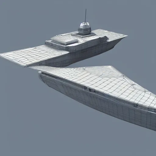 Image similar to a new capital ship design for the first order. 3 d render. hyper detailed.