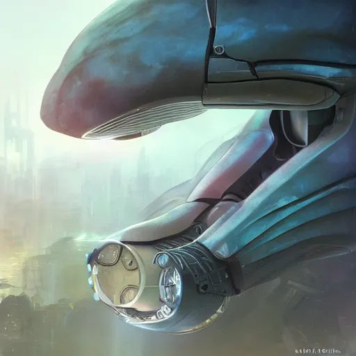 Image similar to beautiful delicate imaginative streamlined futuristic close up portrait of a tardigrade, sitting with elegant deadly looks, mechanical body on gold linings, smooth white and soft by ruan jia, tom bagshaw, alphonse mucha, krenz cushart, beautiful cyberpunk buildings in the background, epic sky, vray render, artstation, deviantart, pinterest, 5 0 0 px models