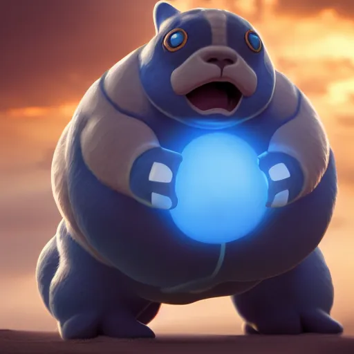 Image similar to photography of a realistic poliwrath animal, ultra detailed, 8 k, cinematic lighting, natural background, trending on artstation, pokemon