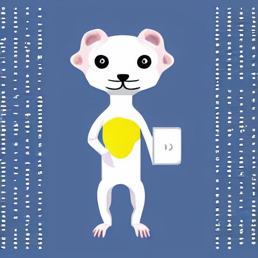 Image similar to ferret programmer, avatar image, digital art, minimalism