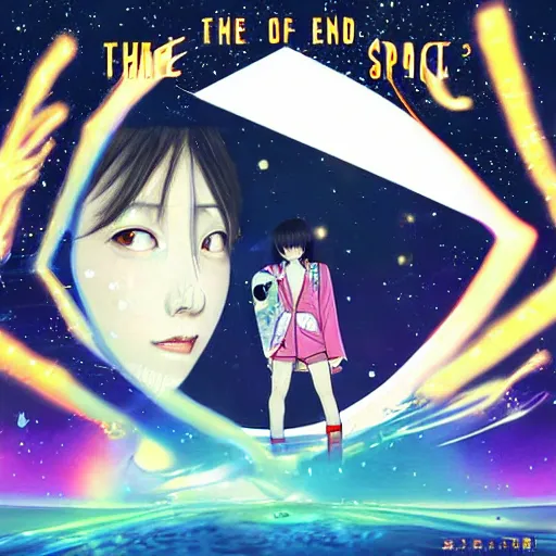 Prompt: the end of space, j - pop album cover art by minami