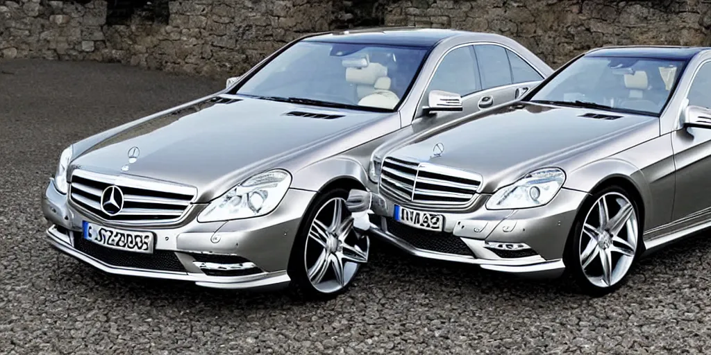 Image similar to a mercedes made of diamonds, very luxurius, premium