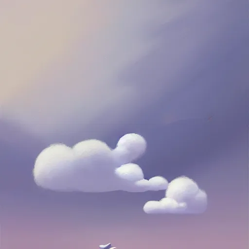 Prompt: goro fujita ilustration a graceful fluffy cloud raining on a flat background, painting by goro fujita, sharp focus, highly detailed, artstation