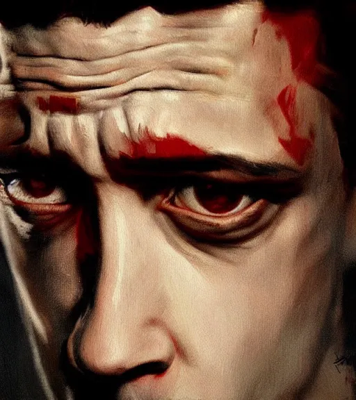 Prompt: high quality high detail painting by alberto mielgo and jaime jones, fight club, cinematic, hd