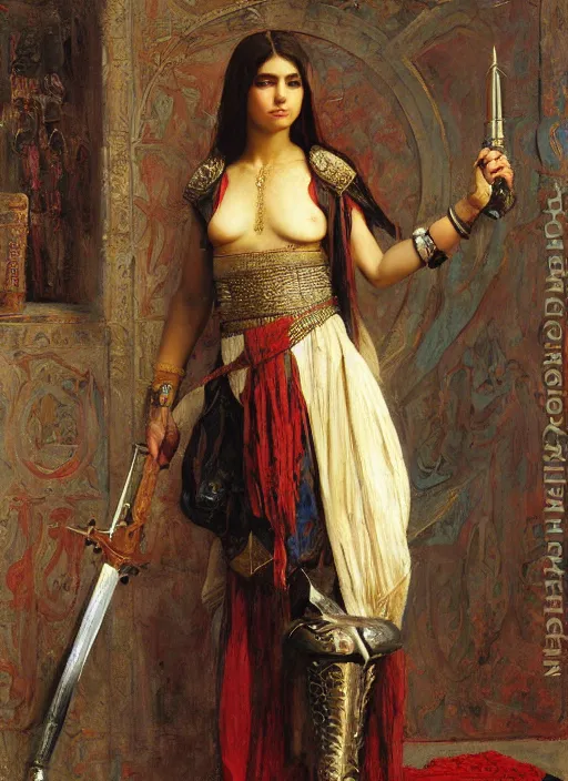 Image similar to Rabbit warlord. Iranian orientalist portrait by john william waterhouse and Edwin Longsden Long and Theodore Ralli and Nasreddine Dinet, oil on canvas. Cinematic, vivid colors, hyper realism, realistic proportions, dramatic lighting, high detail 4k