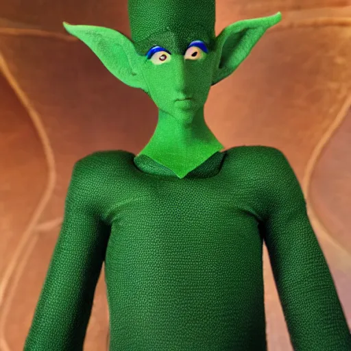 Image similar to green skinned elf with nose slits