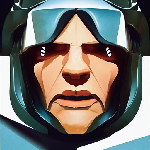 Image similar to face icon stylized minimalist star wars : episode v - the empire strikes back 1 9 8 0, loftis, cory behance hd by jesper ejsing, by rhads, makoto shinkai and lois van baarle, ilya kuvshinov, rossdraws global illumination