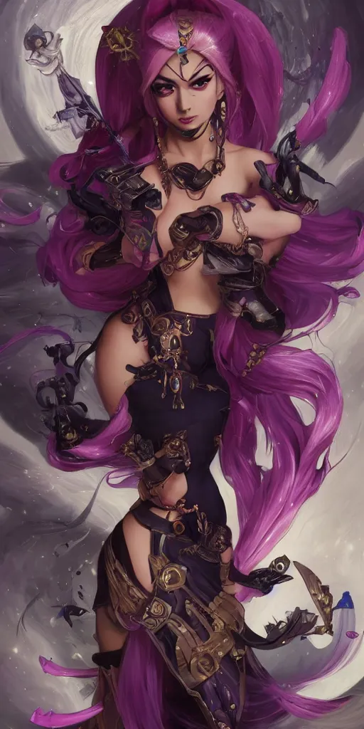 Image similar to Jinx From the series Arcane, League of Legends, elegant, highly detailed, digital painting, artstation, concept art, smooth, sharp focus, illustration, ArtStation, art by artgerm and greg rutkowski and alphonse mucha and J. C. Leyendecker and Edmund Blair Leighton and Katsuhiro Otomo and Geof Darrow and Phil hale and Ashley wood and Ilya repin and Charlie Bowater