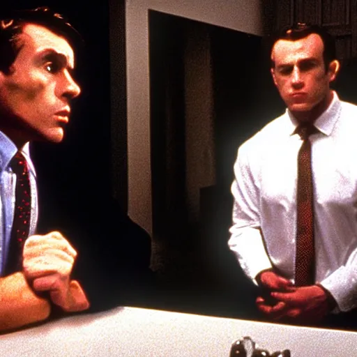 Image similar to Joe Rogan in American Psycho (1999)