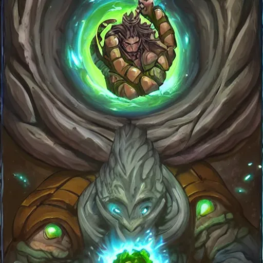 Image similar to earth elemental giant spiral spirit, dust and rock theme, hearthstone art style, epic fantasy card game art