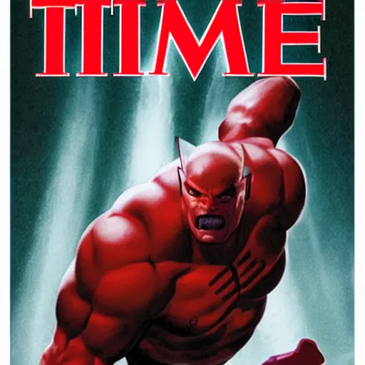 Image similar to Time Magazine cover of Colossus from Xmen