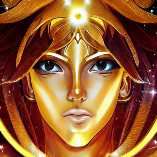 Prompt: a beautiful photographic shot of saga gold saint of gemini, saint seiya, beautiful natural light failling on her face, by annie leibowitz