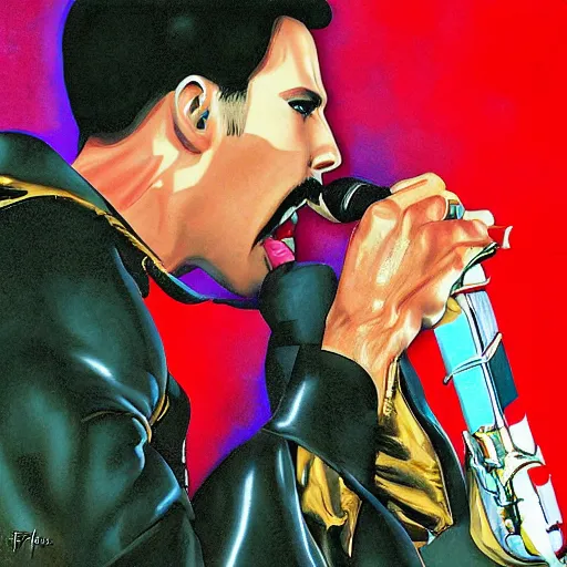 freddy mercury art by francesco francia | Stable Diffusion | OpenArt