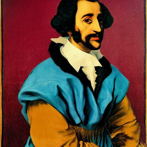 Image similar to the spanish dramatist lope de vega painted by warhol