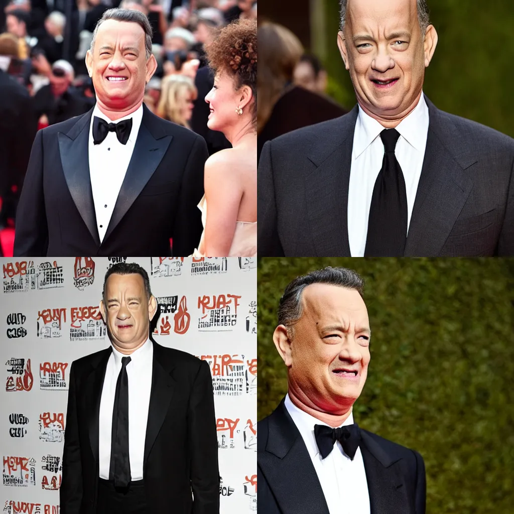 Prompt: Tom Hanks is a beautiful woman and he knows it