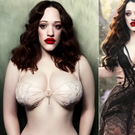 Image similar to Kat Dennings by Livia Prima,Mucha,Magali Villeneuve,beautiful