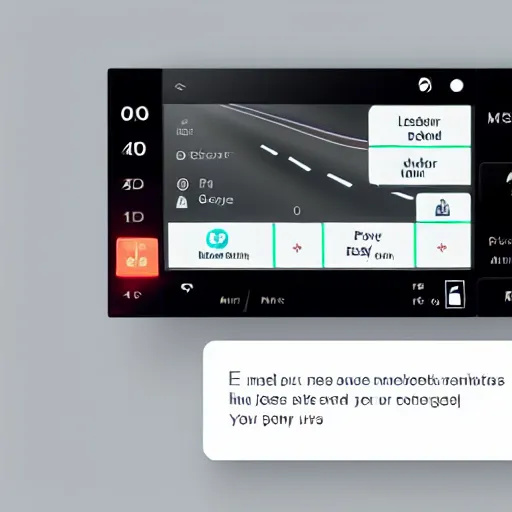 Image similar to a modern minimalist ui for a car infotainment system