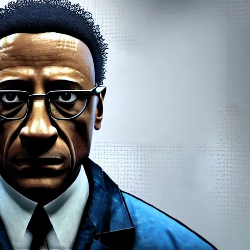 Image similar to Gustavo Fring in Rainbox six siege, 4k, highly detailed