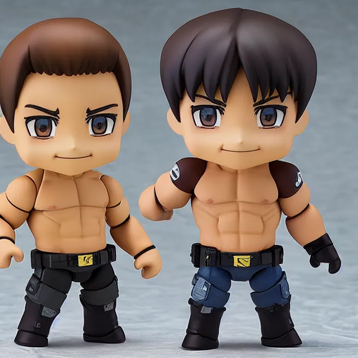 Prompt: dwayne the rock johnson, an anime nendoroid of dwayne the rock johnson, figurine, detailed product photo