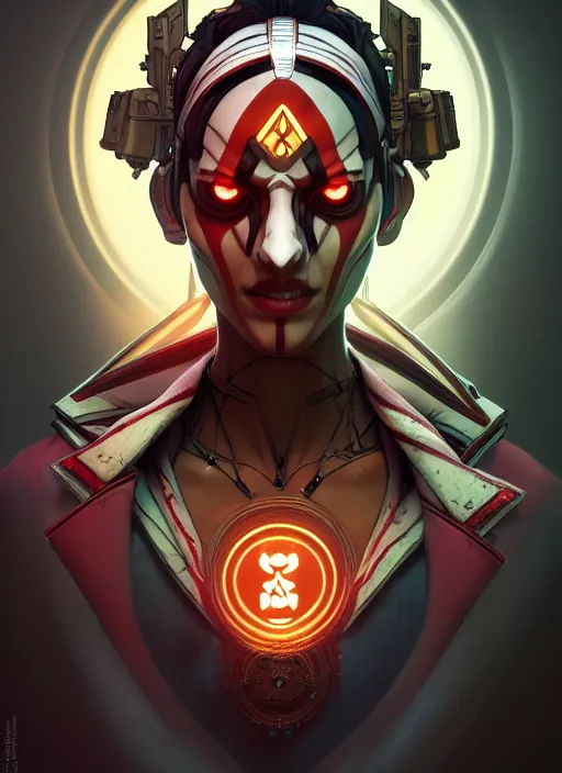 Image similar to symmetry!! portrait of borderlands 3 psycho, intricate, elegant, highly detailed, digital painting, artstation, concept art, smooth, sharp focus, illustration, art by artgerm and greg rutkowski and alphonse mucha, 8 k