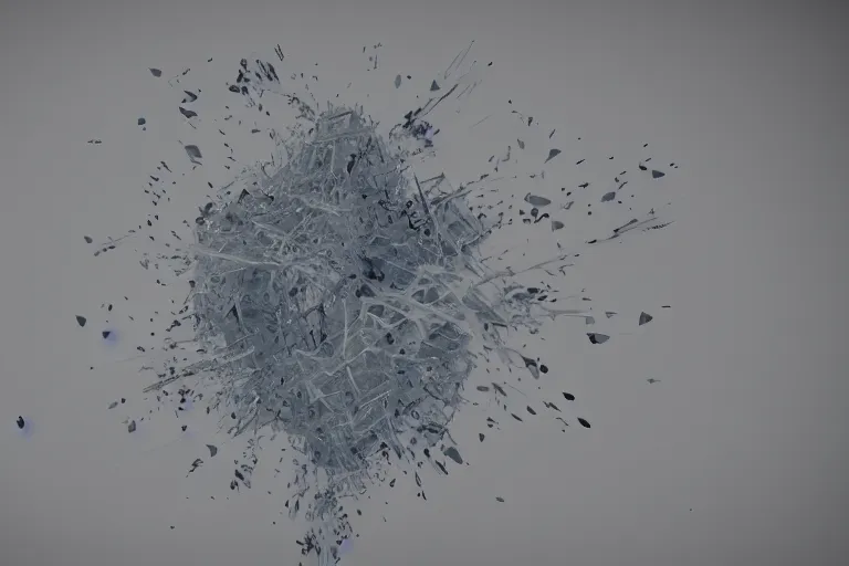 Image similar to x - particles, octane render, cinema 4 d