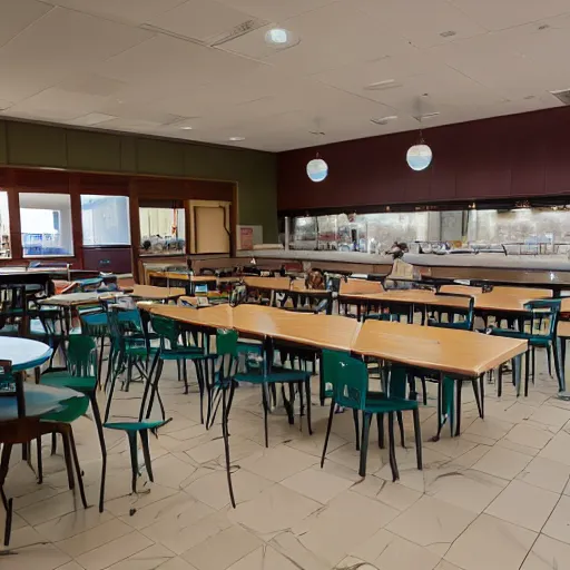 Image similar to photograph of a cafeteria