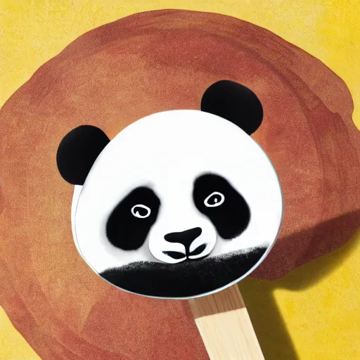 Image similar to photo of panda popsicle