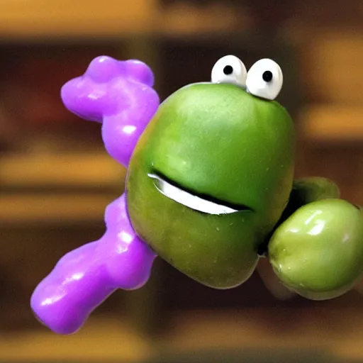 Image similar to pickle with a screaming face