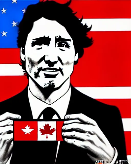 Image similar to justin trudeau in the style of cuban communist propaganda poster art in the year 1 9 8 7 ultra realistic, concept art, intricate details, highly detailed, photorealistic, octane render, 8 k, unreal engine. art by artgerm and magali villeneuve