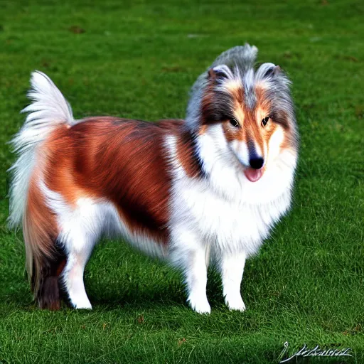 Prompt: a shetland sheepdog by Patrice muricano