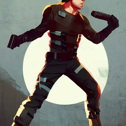 Prompt: sebastian stan as bucky barnes. beautiful face. clean cel shaded vector art. shutterstock. behance hd by lois van baarle, artgerm, helen huang, by makoto shinkai and ilya kuvshinov, rossdraws, illustration, art by ilya kuvshinov