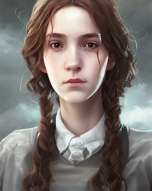 Prompt: hermione granger, hyper realistic face, beautiful eyes, character art, art by artgerm lau and wlop and and ilya kuvshinov and john singer sargent, hyperdetailed, symmetrical, cryengine, trending on artstation, digital art