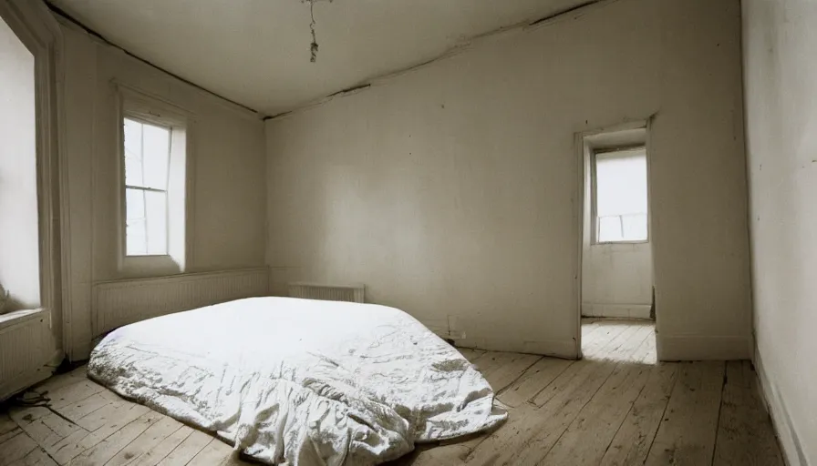 Prompt: interior of a bedroom in 1 9 9 9 stretching into the horizon, depth, liminal space, atmospheric, the backrooms, scp