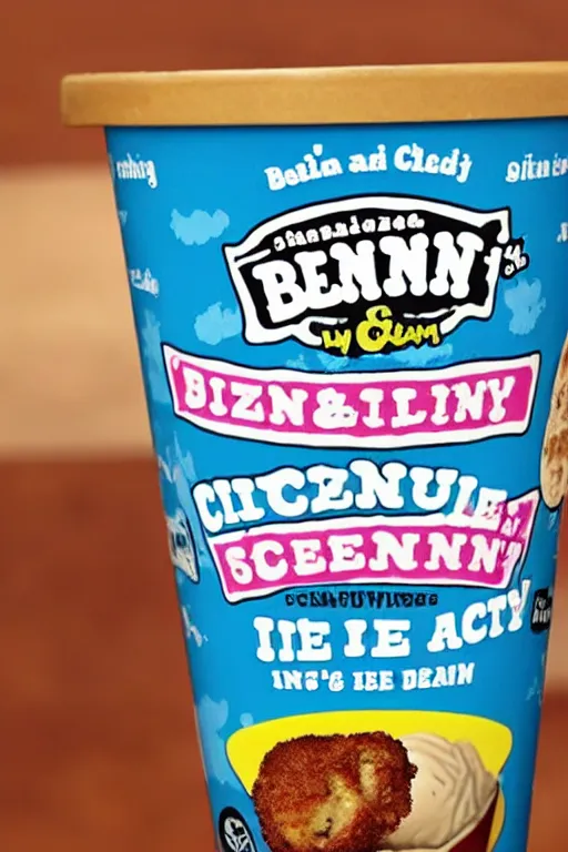 Image similar to schnitzel flavoured ben and jerry's ice cream