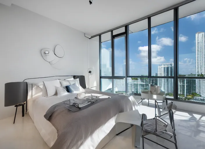 Prompt: 8 k photograph of stunning 2 0 2 2 wynwood studio apartment, award winning modern design, gorgeous, designed by hashimoto yukio
