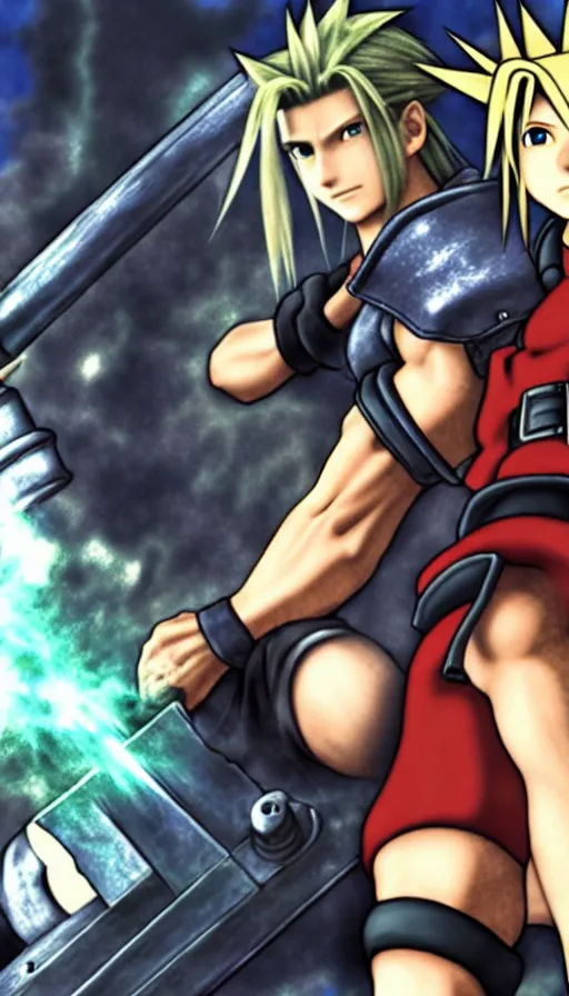 Image similar to the two complementary forces that make up all aspects and phenomena of life, from Final Fantasy VII
