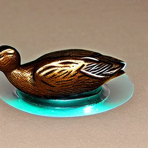 Prompt: duck with aero glass style