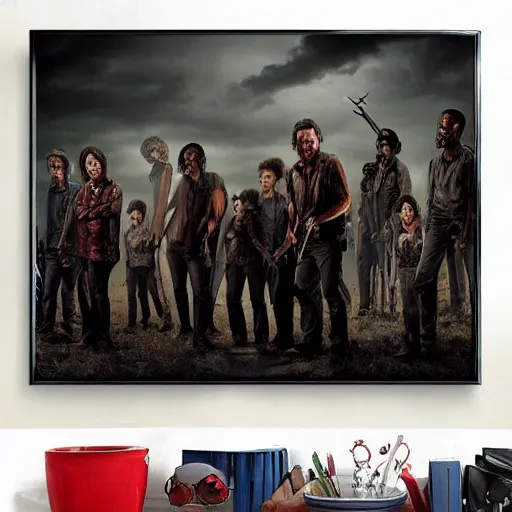 Image similar to The Walking dead 4k oil painting