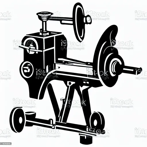 Image similar to lathe, vector art