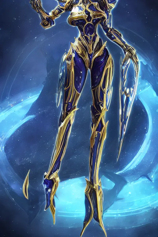 Prompt: intricate detail elegant beautiful stunning quality cosmic huge sexy hot goddess giantess female warframe anthro mecha female dragon, blue body, sharp metal ears, sharp spines, sleek eyes, smooth blue skin, sleek gold armor, galactic, epic proportions, epic scale, epic size, warframe destiny, furry, dragon, goddess, giantess, artstation, furaffinity